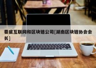 娄底互联网和区块链公司[湖南区块链协会会长]