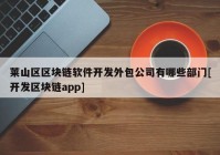 莱山区区块链软件开发外包公司有哪些部门[开发区块链app]